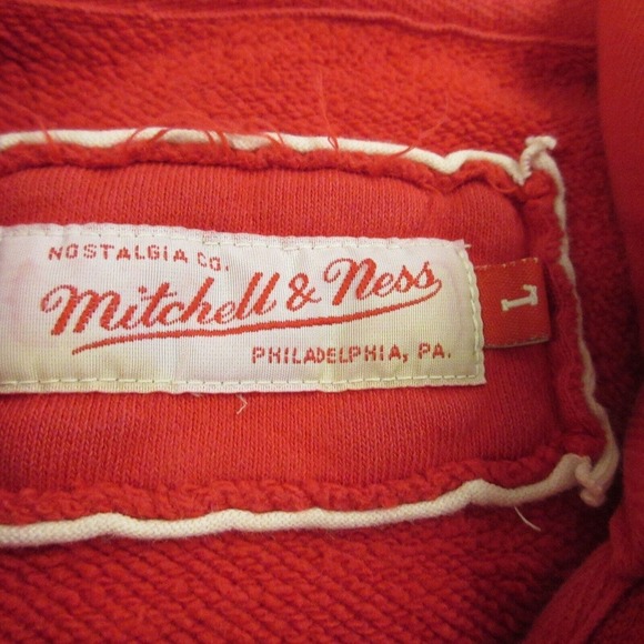 Mitchell & Ness Mens 49ers Niners San Francisco Hoodie size L Full Zip Distress - Picture 5 of 12